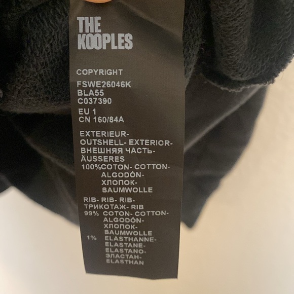 The Kooples Screen Printed Black Crewneck Leopard Sweatshirt - Picture 9 of 10